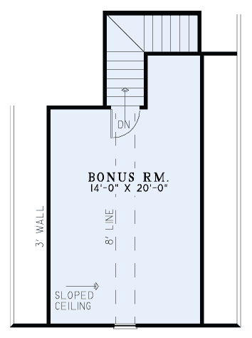 Bonus Room of European Plan #153-1075