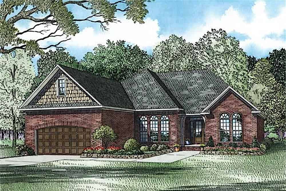 Front View of this 3-Bedroom, 1848 Sq Ft Plan - 153-1075