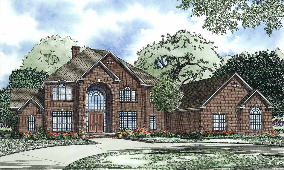 European style house (ThePlanCollection: Plan #153-1096)