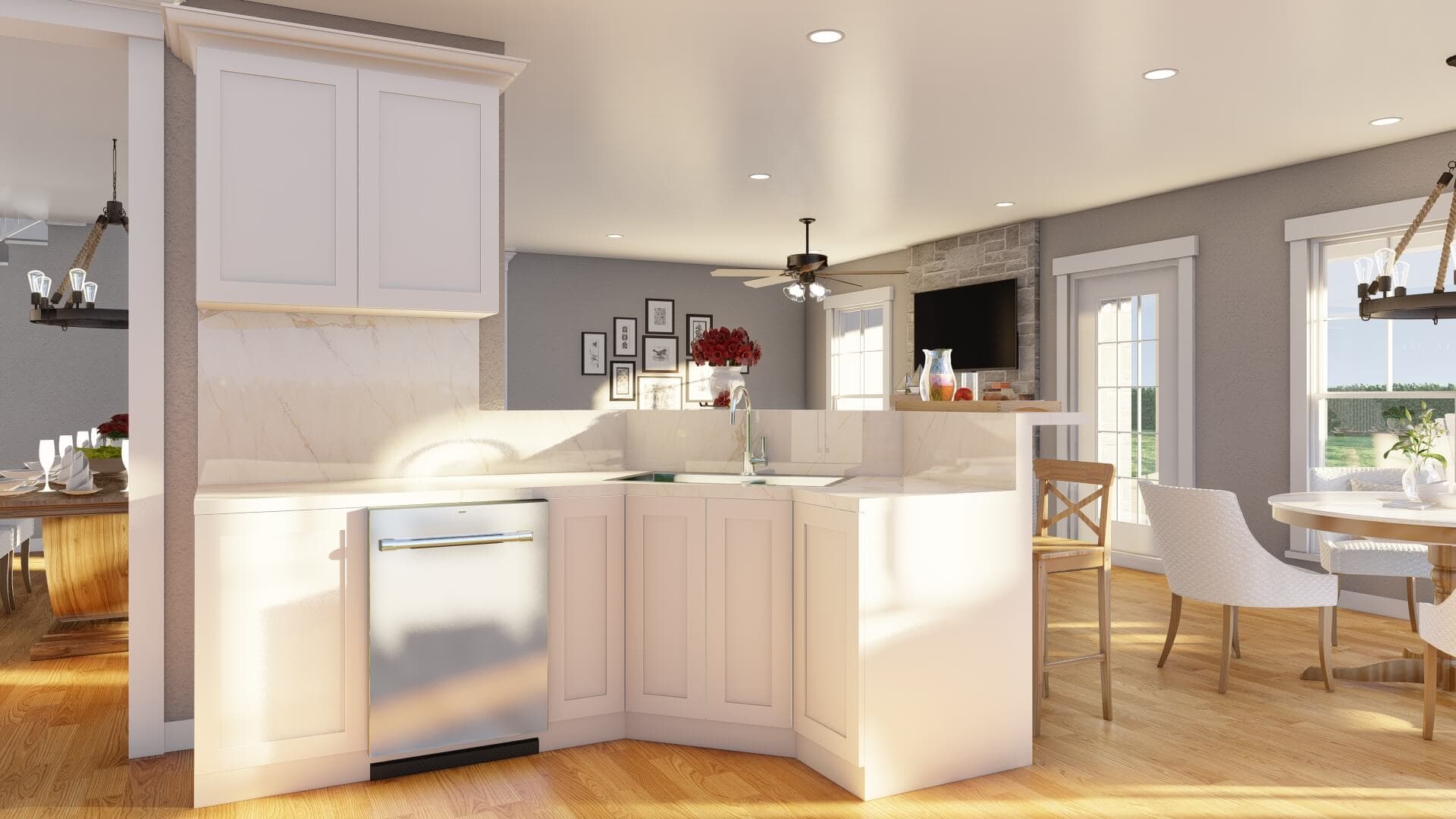 Kitchen: Breakfast Bar of this 3-Bedroom,2457 Sq Ft Plan -153-1099