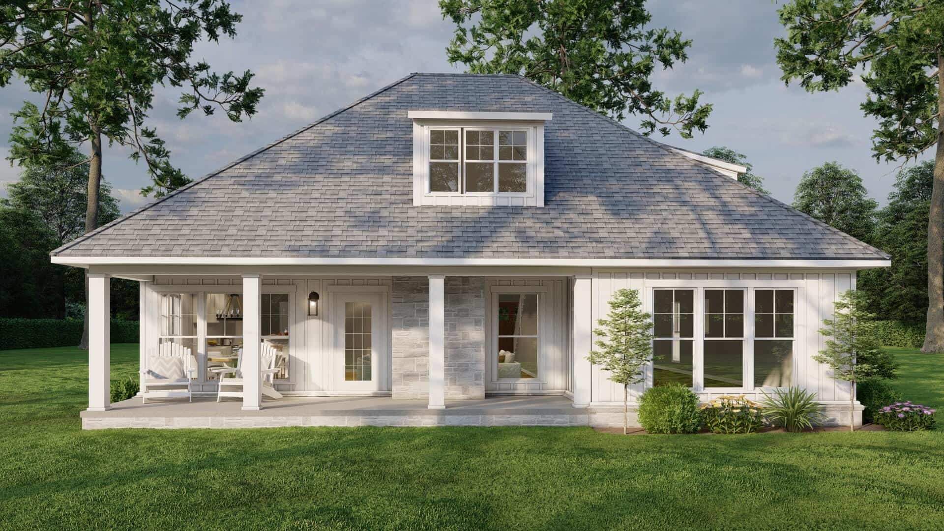 Rear View of this 3-Bedroom,2457 Sq Ft Plan -153-1099