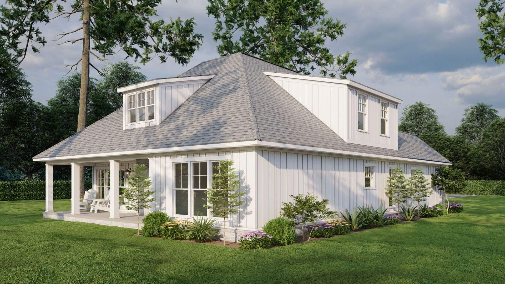 Rear View of this 3-Bedroom,2457 Sq Ft Plan -153-1099