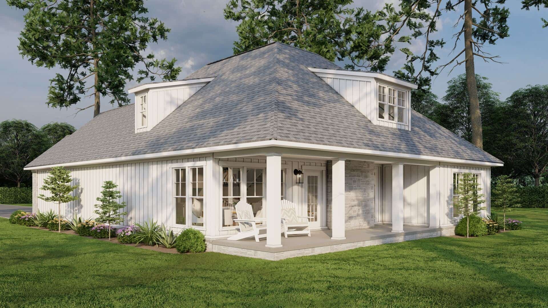 Rear View of this 3-Bedroom,2457 Sq Ft Plan -153-1099
