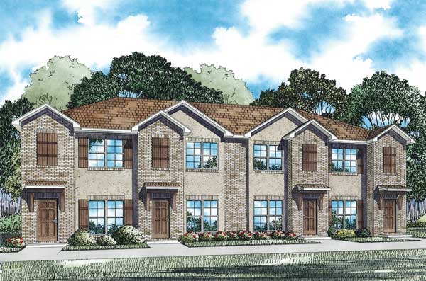 Front View of this 2-Bedroom, 1053 Sq Ft Plan - 153-1100