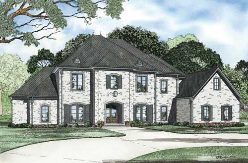 This is an artist's rendering of these European Houseplans.