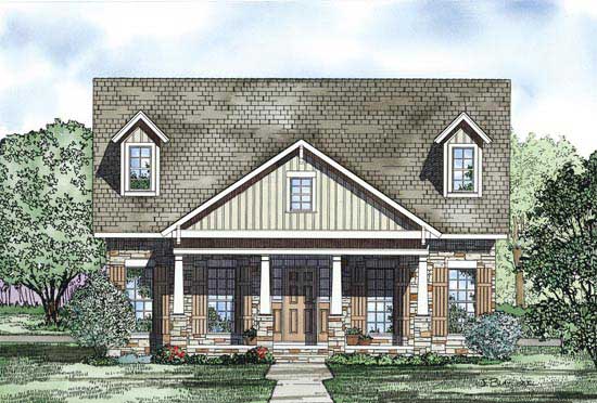 Home Plan Front Elevation of this 2-Bedroom,1721 Sq Ft Plan -153-1118