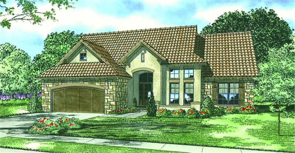Front View of this 3-Bedroom, 2095 Sq Ft Plan - 153-1125