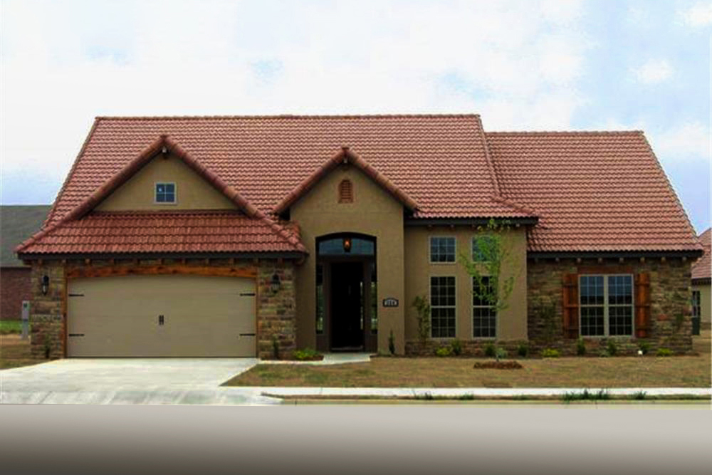 Color photograph of Tuscan home plan (ThePlanCollection: House Plan #153-1125)