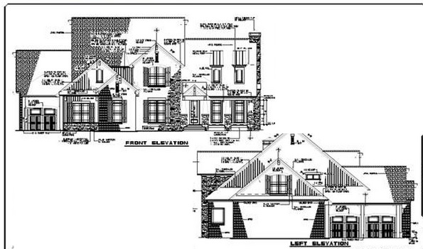 Home Plan Side Elevations of this 4-Bedroom,3430 Sq Ft Plan -153-1134