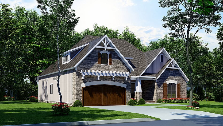 Front View of this 4-Bedroom, 2083 Sq Ft Plan - 153-1142