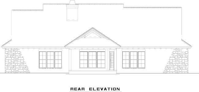 Home Plan Rear Elevation of this 4-Bedroom,2075 Sq Ft Plan -153-1149