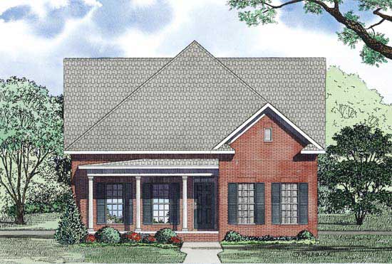 Home Plan Front Elevation of this 3-Bedroom,2173 Sq Ft Plan -153-1150
