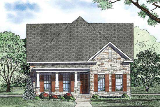 Home Plan Front Elevation of this 3-Bedroom,2173 Sq Ft Plan -153-1150