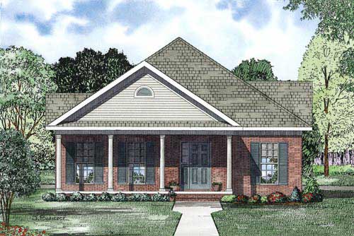 Home Plan Front Elevation of this 2-Bedroom,1593 Sq Ft Plan -153-1157
