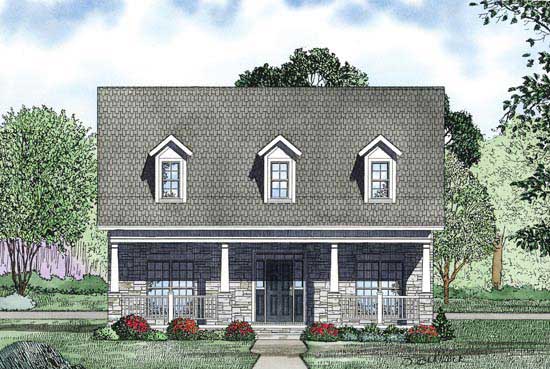 Home Plan Front Elevation of this 2-Bedroom,2106 Sq Ft Plan -153-1161