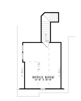 Floor Plan Second Story of Cape Cod Plan #153-1165