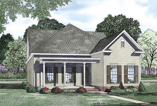 Front View of this 2-Bedroom, 1802 Sq Ft Plan - 153-1167