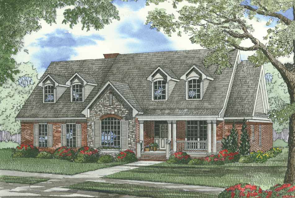 Front View of this 4-Bedroom, 2624 Sq Ft Plan - 153-1176