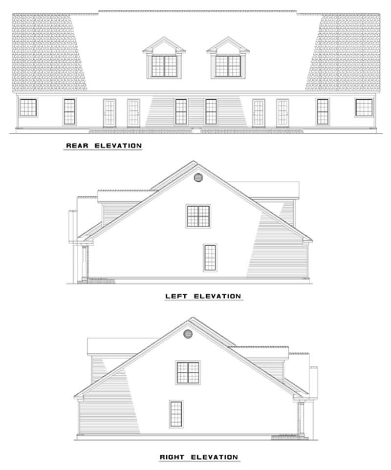 Home Plan Elevations of this 3-Bedroom,2252 Sq Ft Plan -153-1182