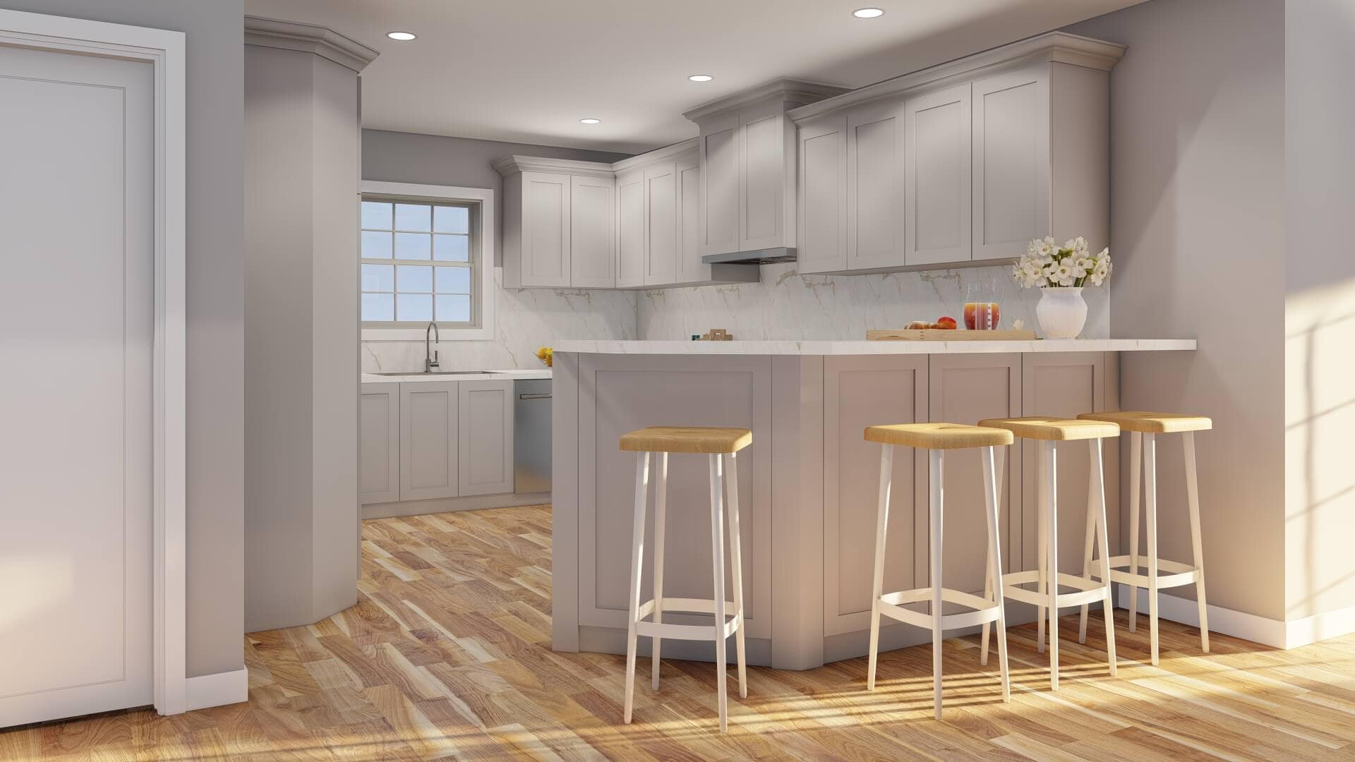 Kitchen: Breakfast Bar of this 4-Bedroom,1832 Sq Ft Plan -153-1191