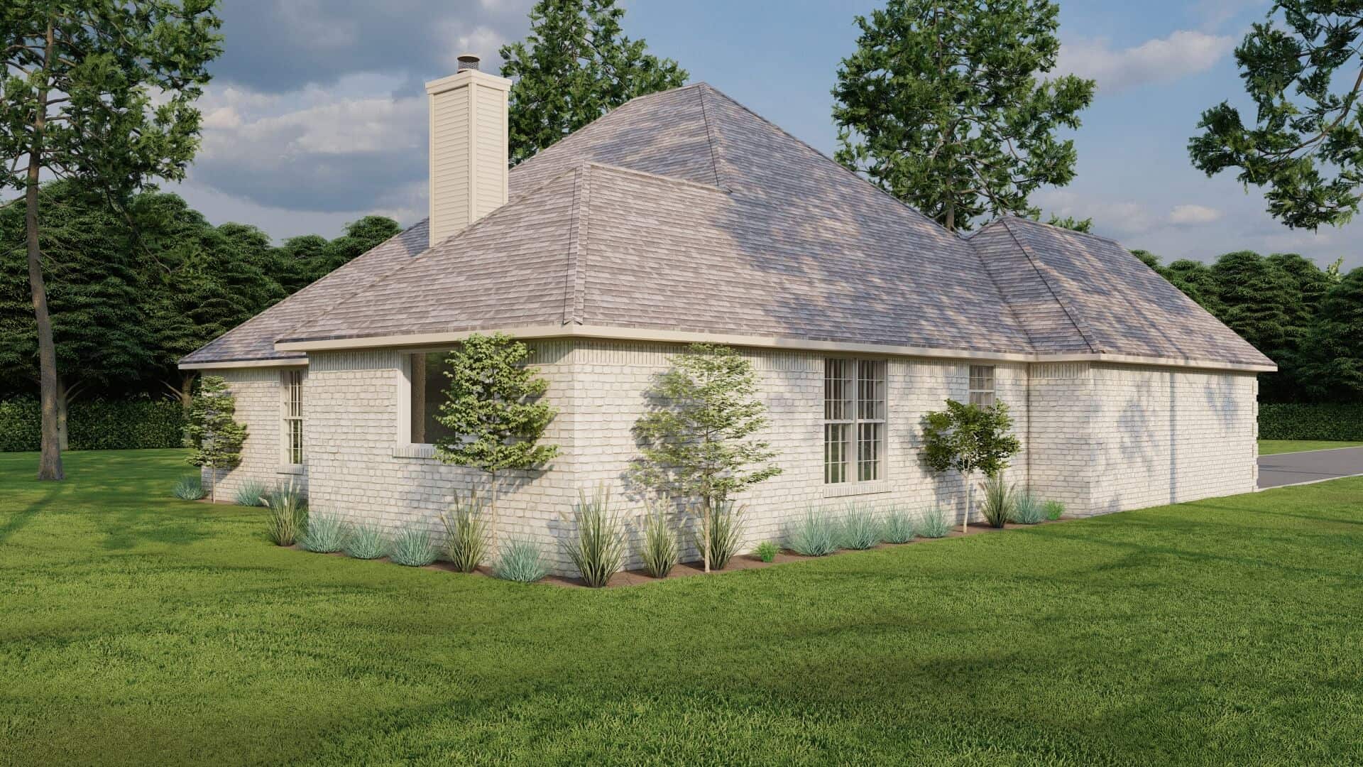 Rear View of this 4-Bedroom,1832 Sq Ft Plan -153-1191