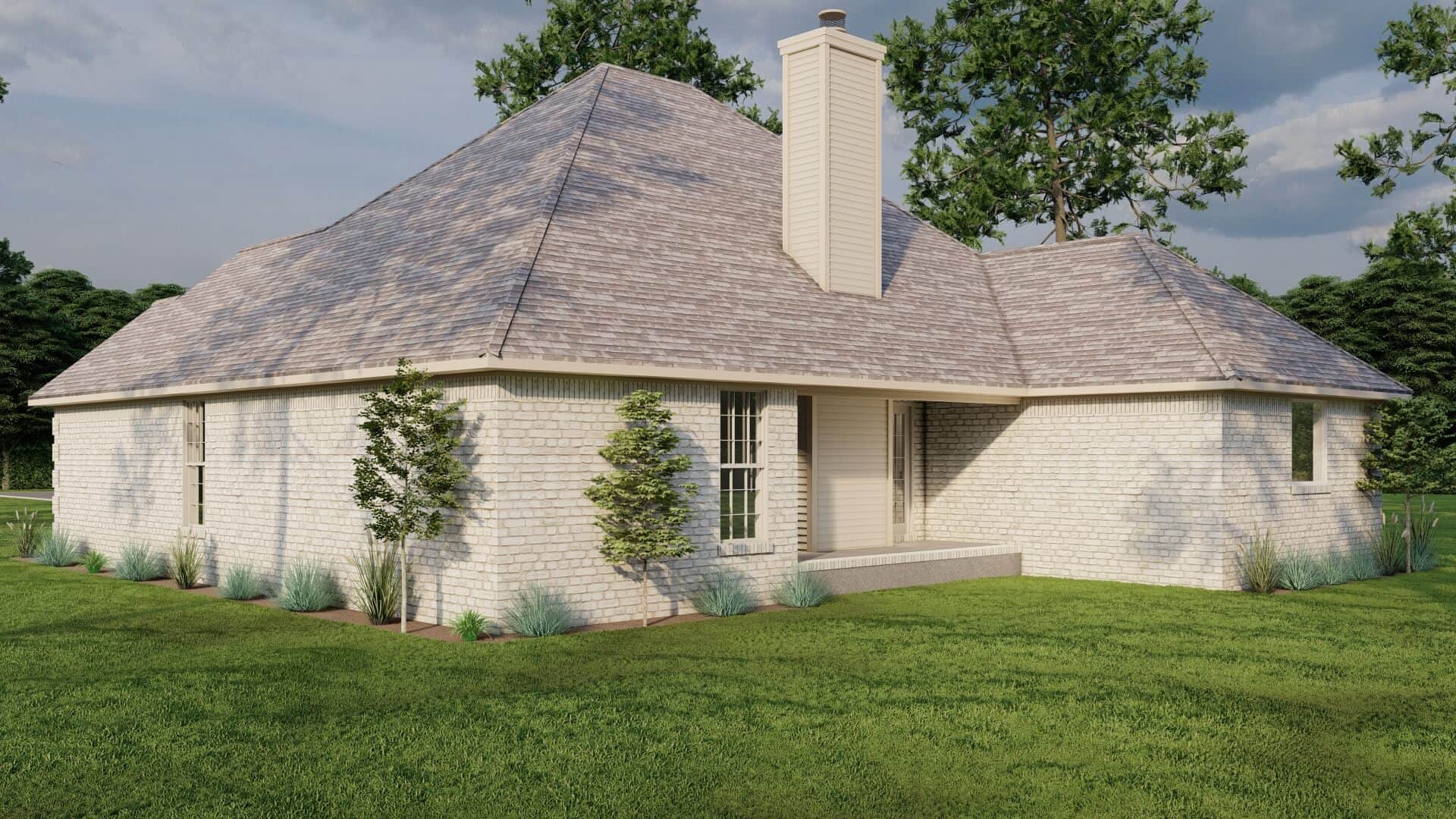 Rear View of this 4-Bedroom,1832 Sq Ft Plan -153-1191