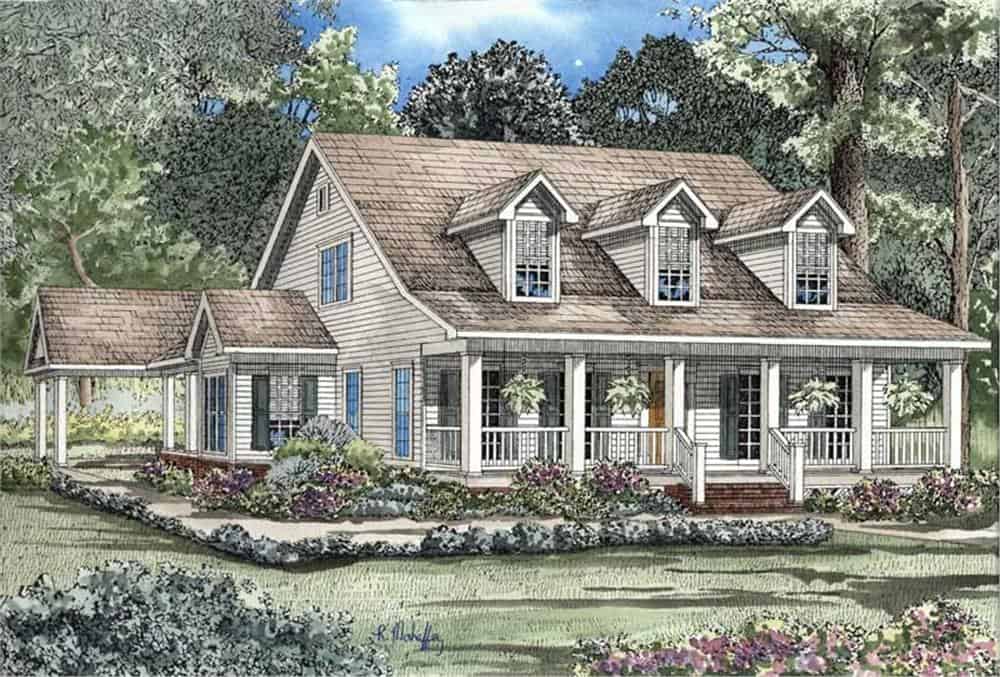 Front View of this 4-Bedroom, 2186 Sq Ft Plan - 153-1206