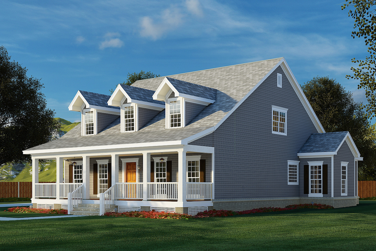 Right Side View of this 4-Bedroom, 2186 Sq Ft Plan - 153-1206