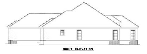 Home Plan Right Elevation of this 4-Bedroom,3021 Sq Ft Plan -153-1209