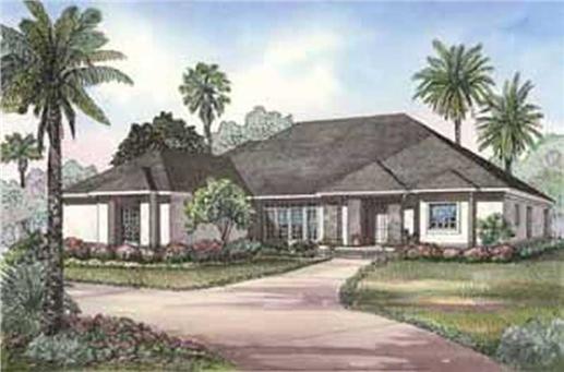 Front View of this 4-Bedroom, 3021 Sq Ft Plan - 153-1209