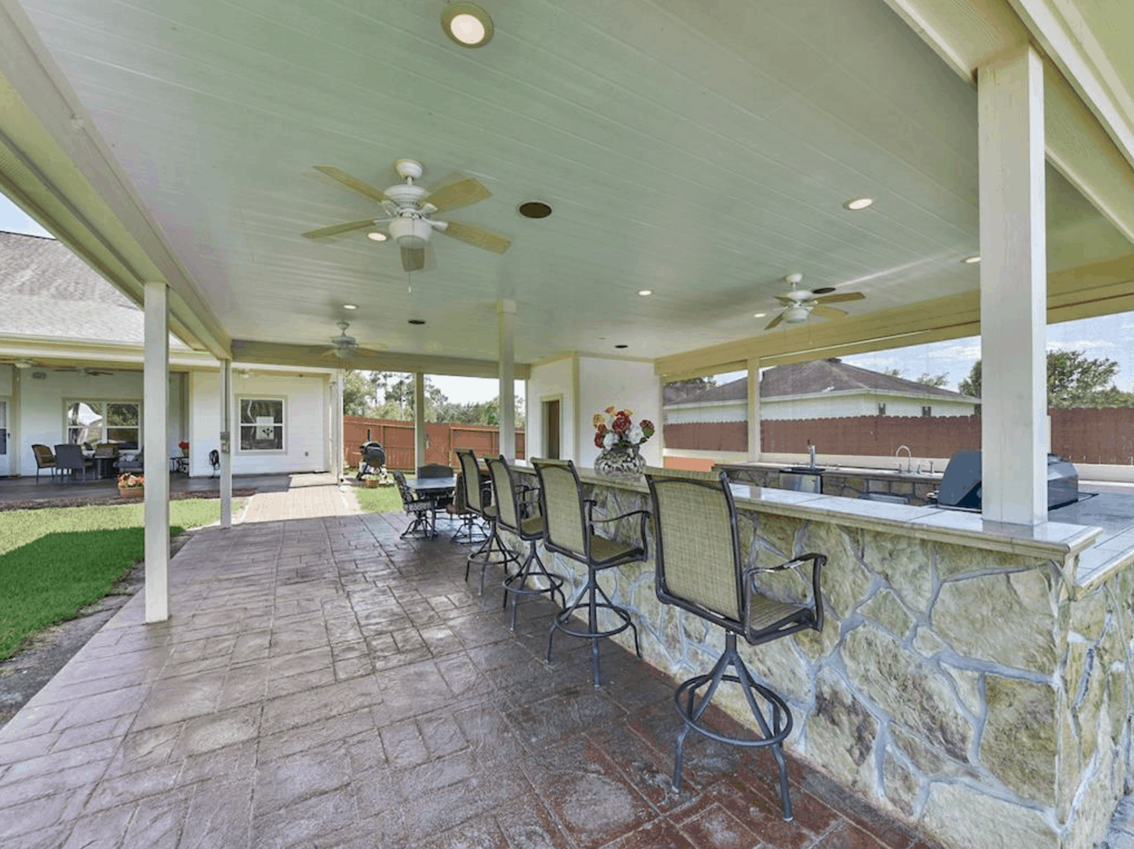 Outdoor Kitchen of this 4-Bedroom,3021 Sq Ft Plan -153-1209