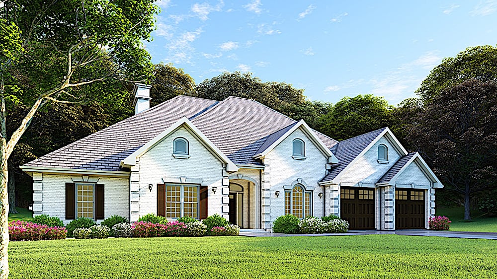 Front View of this 4-Bedroom, 2525 Sq Ft Plan - 153-1210