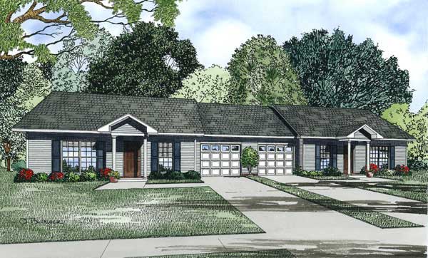 Front View of this 2-Bedroom, 1704 Sq Ft Plan - 153-1219