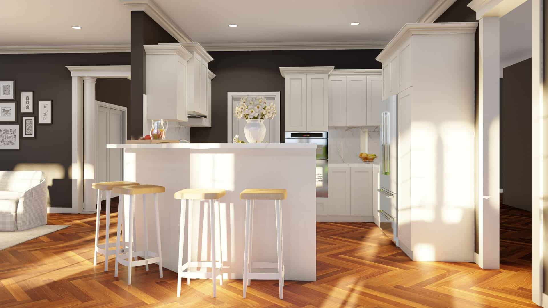 Kitchen: Breakfast Bar of this 4-Bedroom,2373 Sq Ft Plan -153-1224