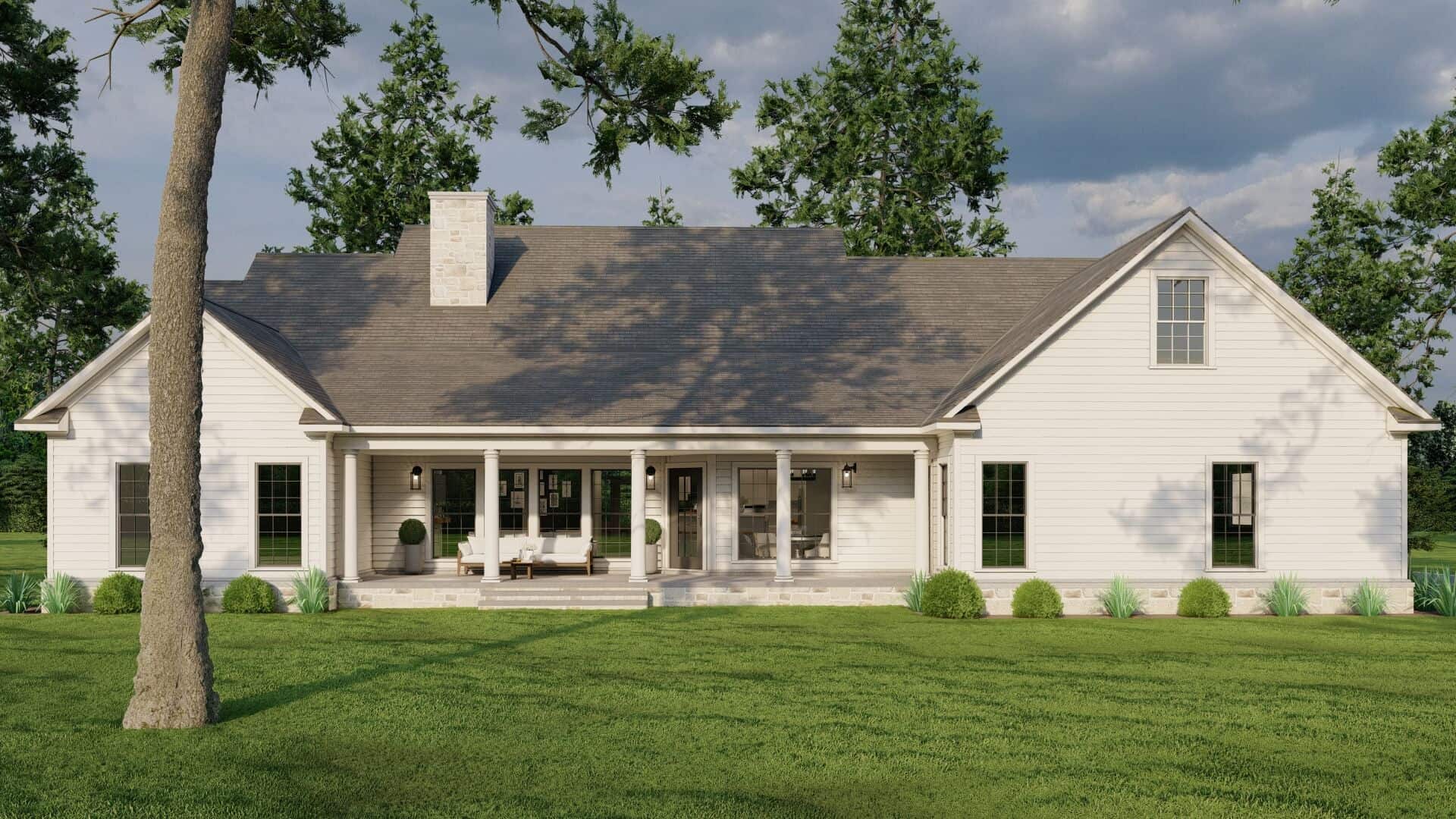 Rear View of this 4-Bedroom,2373 Sq Ft Plan -153-1224