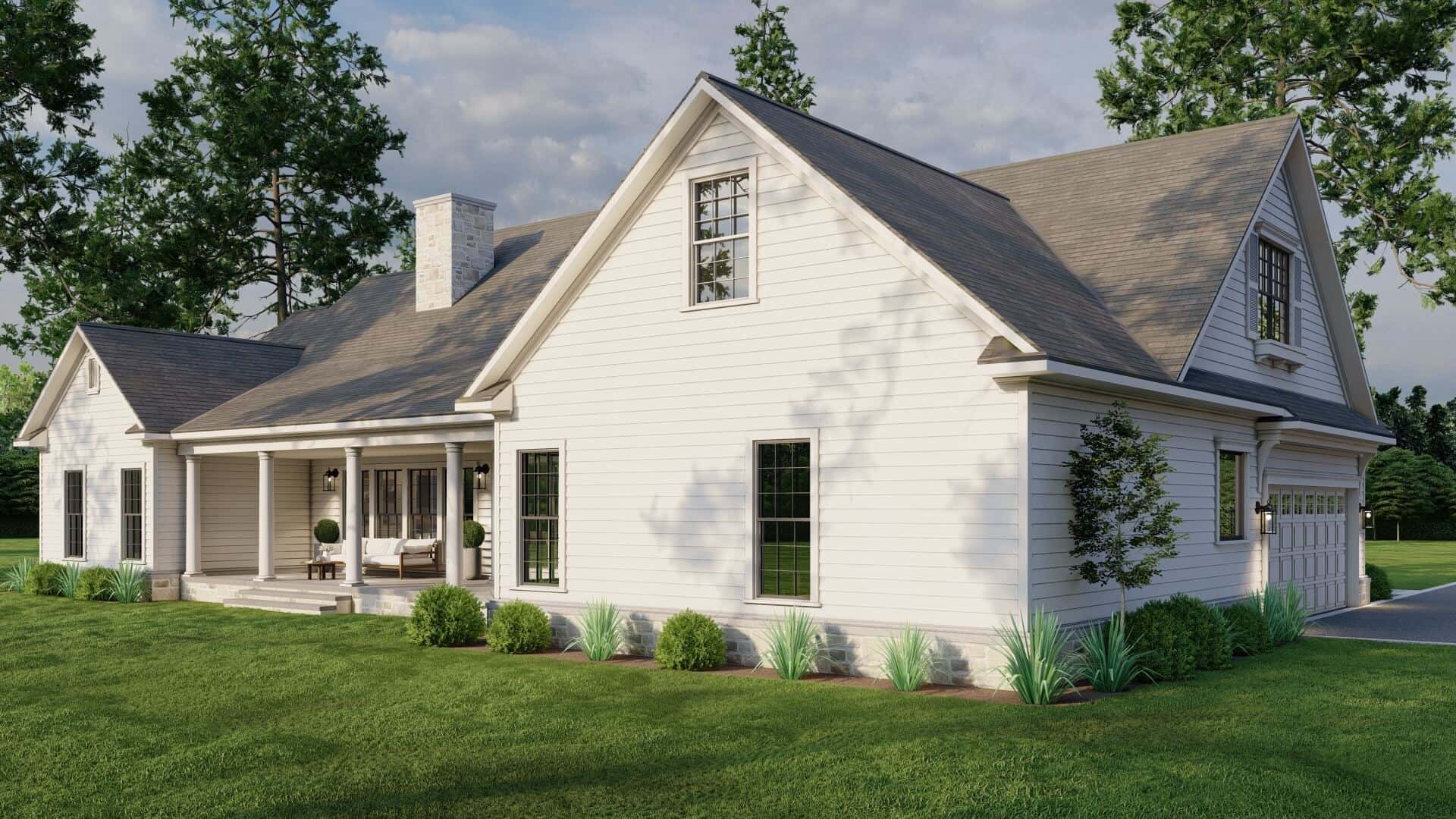 Rear View of this 4-Bedroom,2373 Sq Ft Plan -153-1224