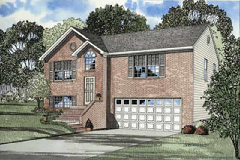 Front View of this 4-Bedroom, 1614 Sq Ft Plan - 153-1258