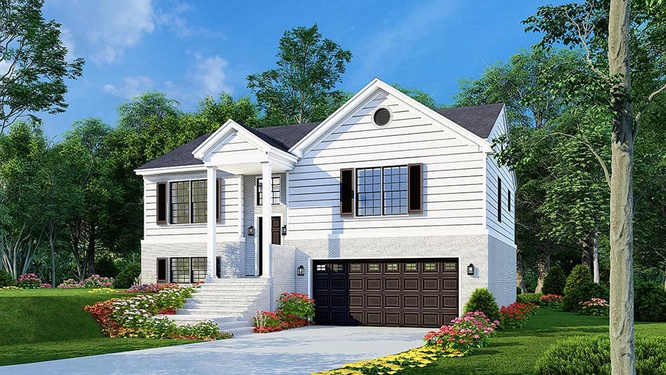 Front View of this 4-Bedroom, 1614 Sq Ft Plan - 153-1258