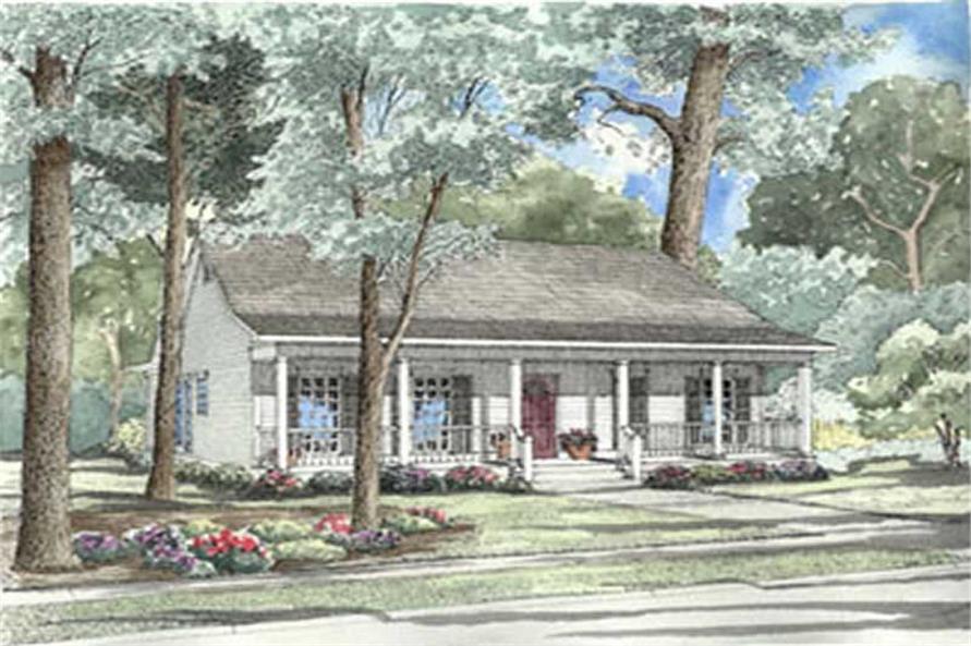 Front View of this 3-Bedroom, 1381 Sq Ft Plan - 153-1276