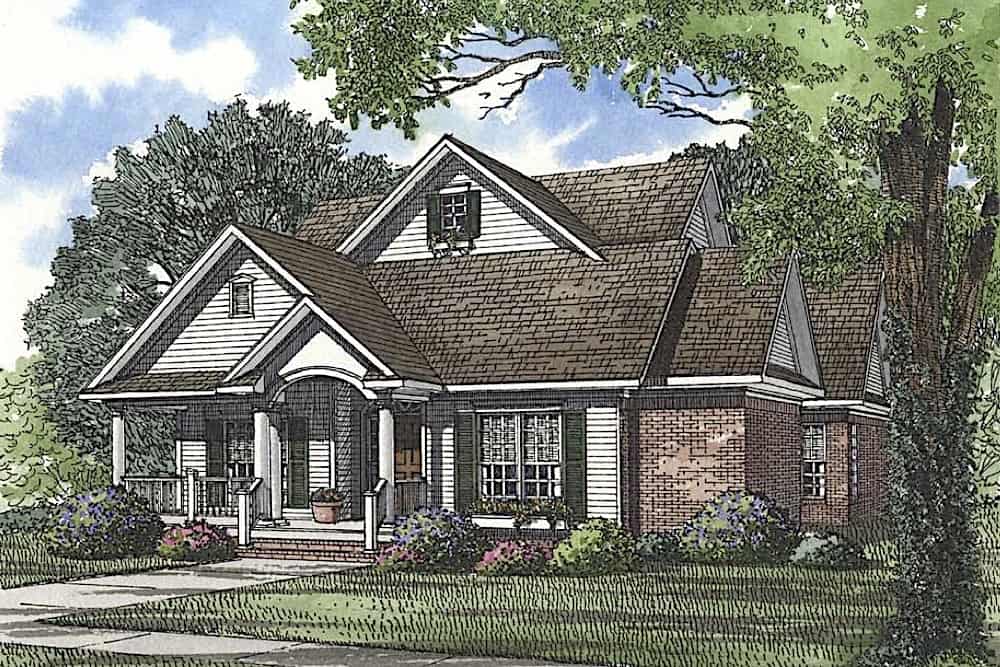 Front View of this 3-Bedroom, 2146 Sq Ft Plan - 153-1305