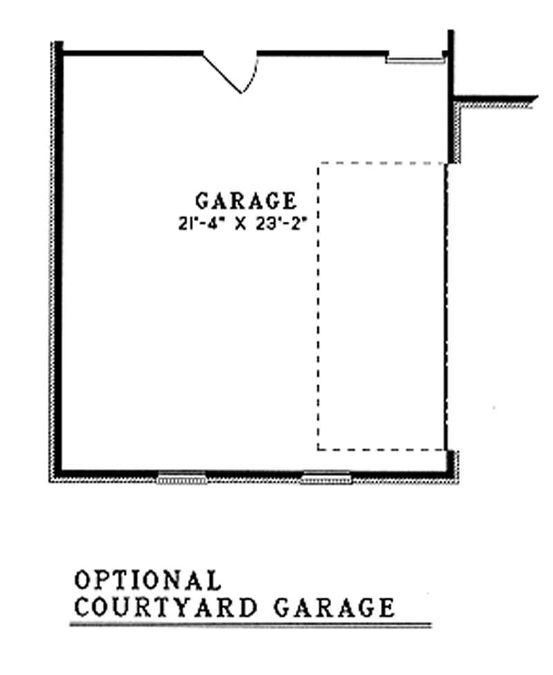 Floor Plan Garage of French Plan #153-1339