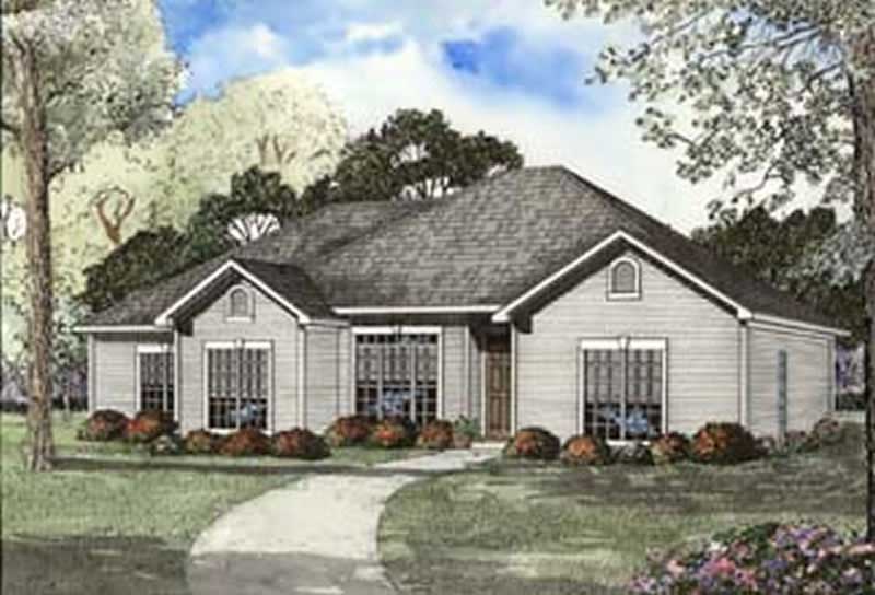 Front View of this 4-Bedroom, 1841 Sq Ft Plan - 153-1347