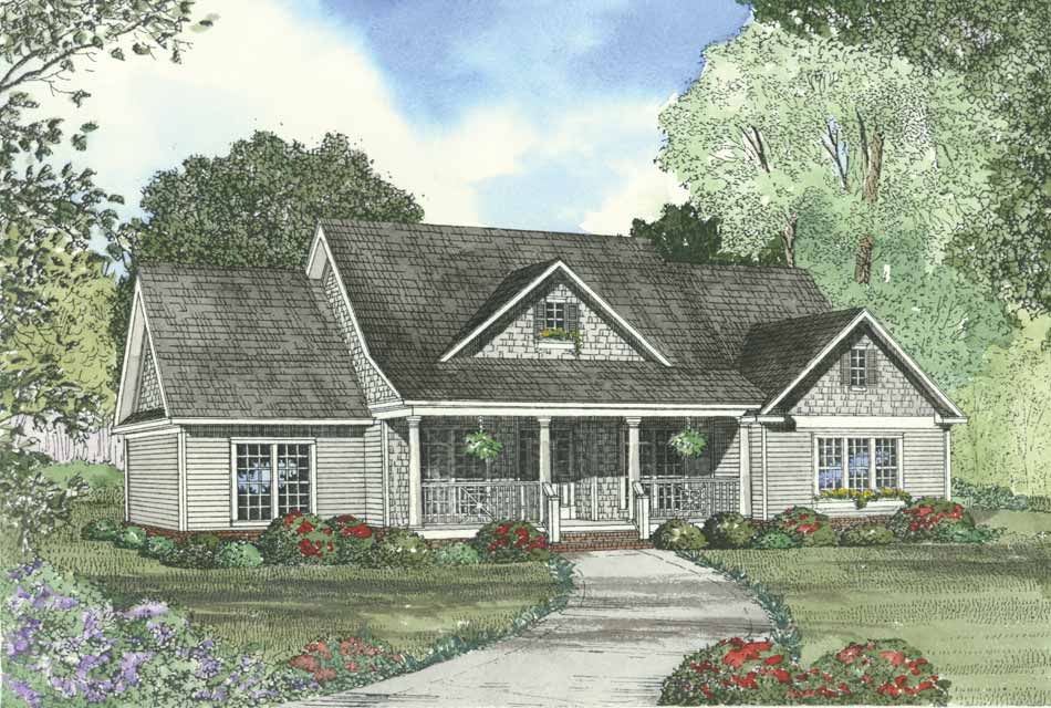 Home Plan Front Elevation of this 4-Bedroom,2261 Sq Ft Plan -153-1351