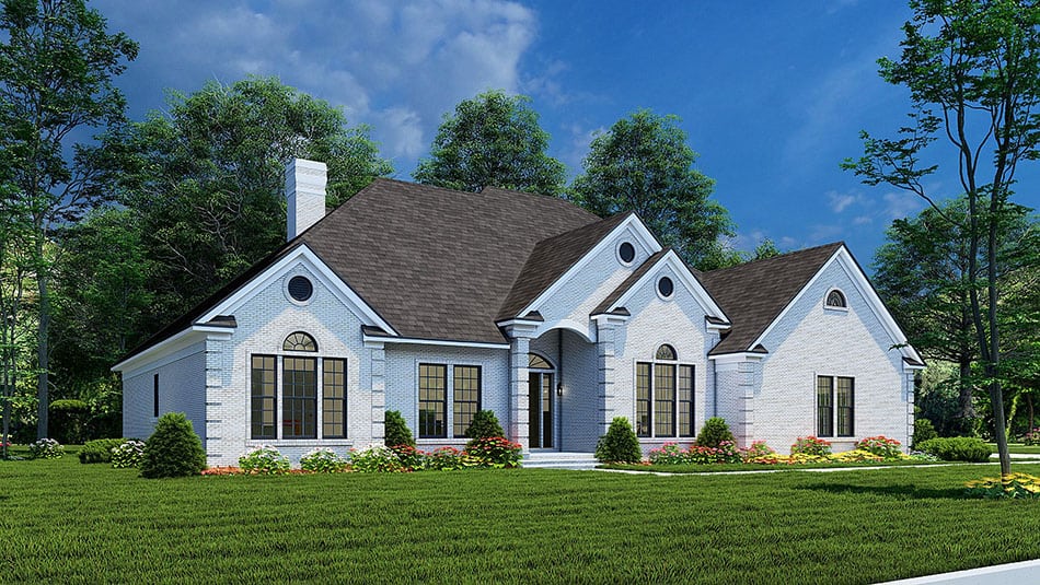 Left Side View of this 3-Bedroom, 2534 Sq Ft Plan - 153-1355