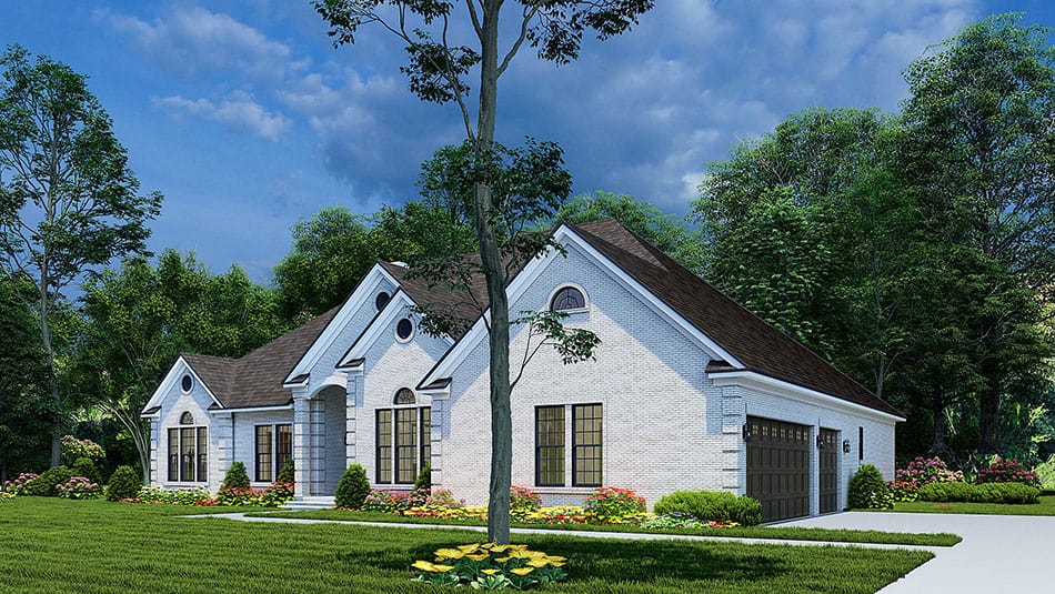 Right Side View of this 3-Bedroom, 2534 Sq Ft Plan - 153-1355