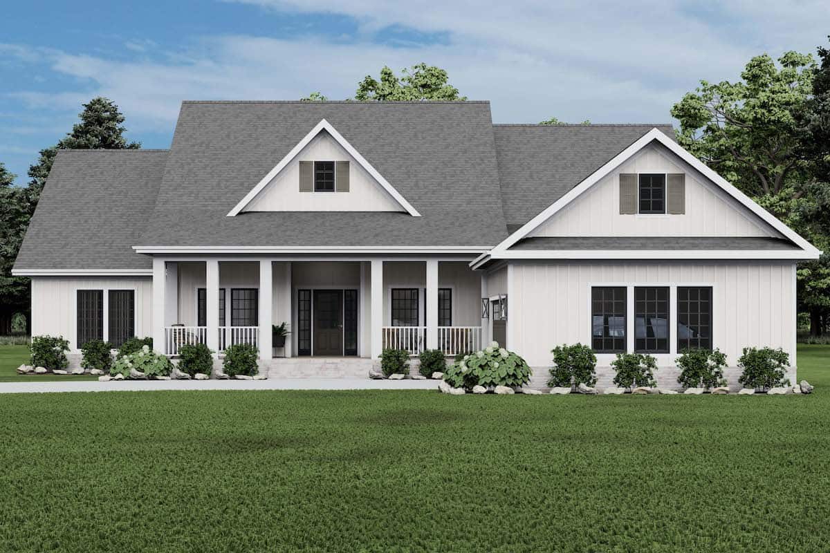Front View of this 4-Bedroom, 2354 Sq Ft Plan - 153-1357