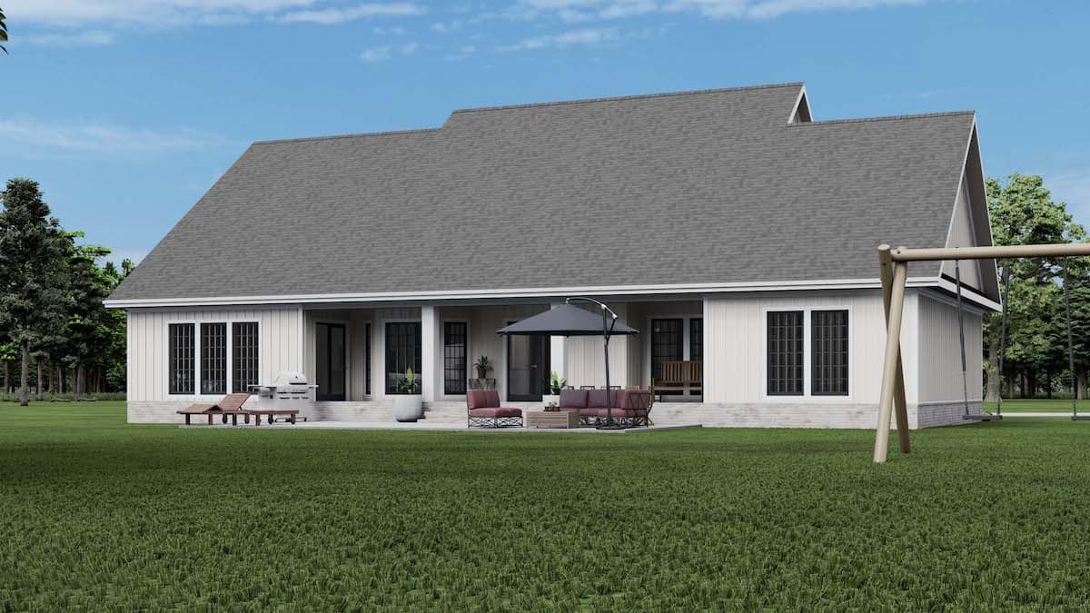 Rear View of this 4-Bedroom, 2354 Sq Ft Plan - 153-1357