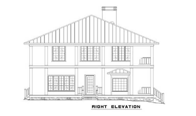 Home Plan Right Elevation of this 3-Bedroom,3060 Sq Ft Plan -153-1387