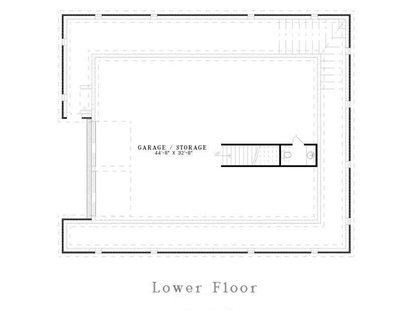 Floor Plan Basement of Southern Plan #153-1387