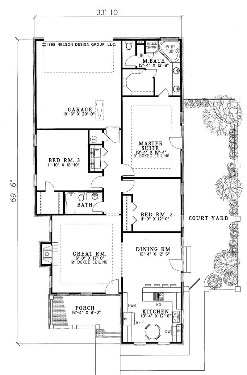 Floor Plan First Story of Country Plan #153-1403